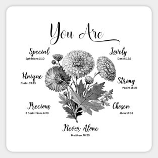 you are special unique precious lovely strong chosen never alone Sticker